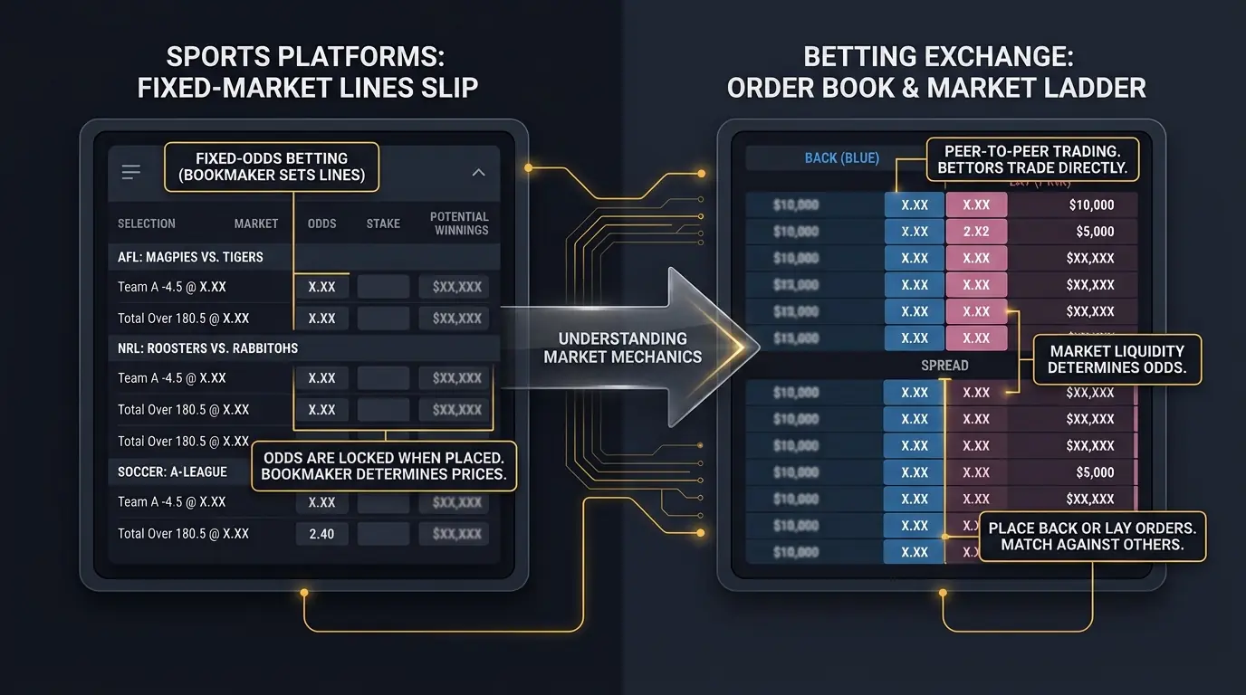 Differentiating Between Sportsbook and Exchange Models